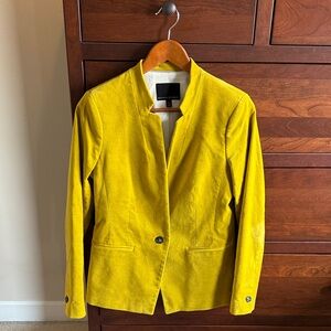 Banana Republic Velvet Chartreuse Women's Blazer